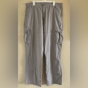Men's Gray Cargo Pants Outdoor Casual 38x34